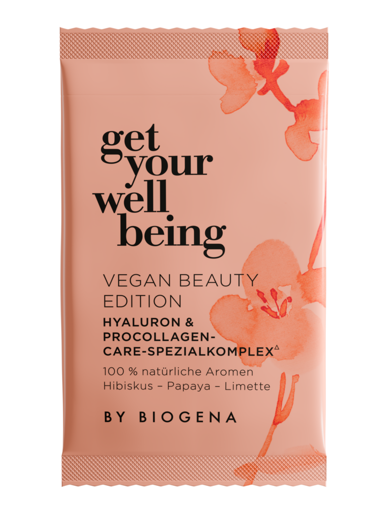 get your wellbeing by BIOGENA Vegan Beauty Edition - Hyaluron und Procollagen Care Spezialkomplex Front